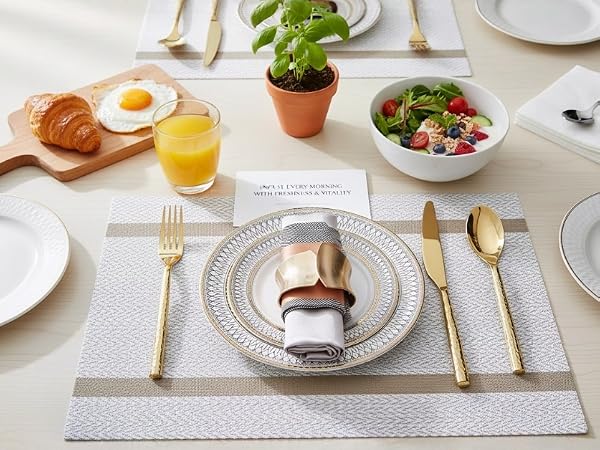 white placemats