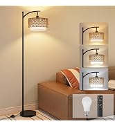Ambimall Arc Floor Lamp for Living Room with Remote, Color Temperature & Brightness Adjustable, B...