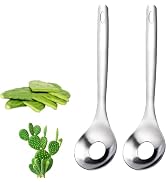 2Pcs Cactus Peeler Spoon, Stainless Steel Rice Meat Dumplings Spoon Squeezing Meatball Artifact K...