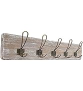 WRIGHTMART Wooden Coat Rack Wall Mounted with 5 Hanger Hook, for Porch, Kitchen, Bedroom, Hallway...