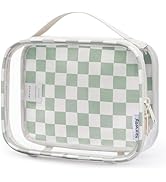 Narwey TSA Approved Clear Toiletry Bag for Travel, Waterproof PVC Clear Makeup Bags, Portable Com...