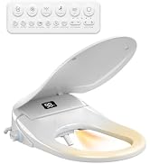 YINTIN Smart Electric Bidet Toilet Seat, Elongated with Auto Open/Close Lid | Foam shield and fil...