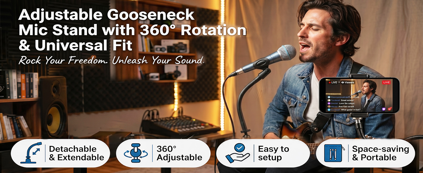 mic mount clip desk