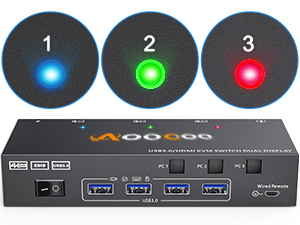 Dual Monitor KVM Switch Dual Monitor KVM Switch 3 In 2 Out 3 computer dual monitor KVM