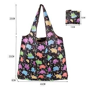 Detail size of the shopping bags