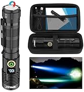 Rechargeable Flashlight High Lumens-12000LM Super Bright Magnetic Flash Light with Power Digital ...