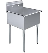 27 in x 27 1/2 in. Stainless Steel Utility Sink. 24 in. x 24 in. x 13 in Bowl. NSF
