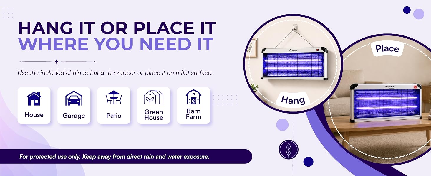 40w zapper placement