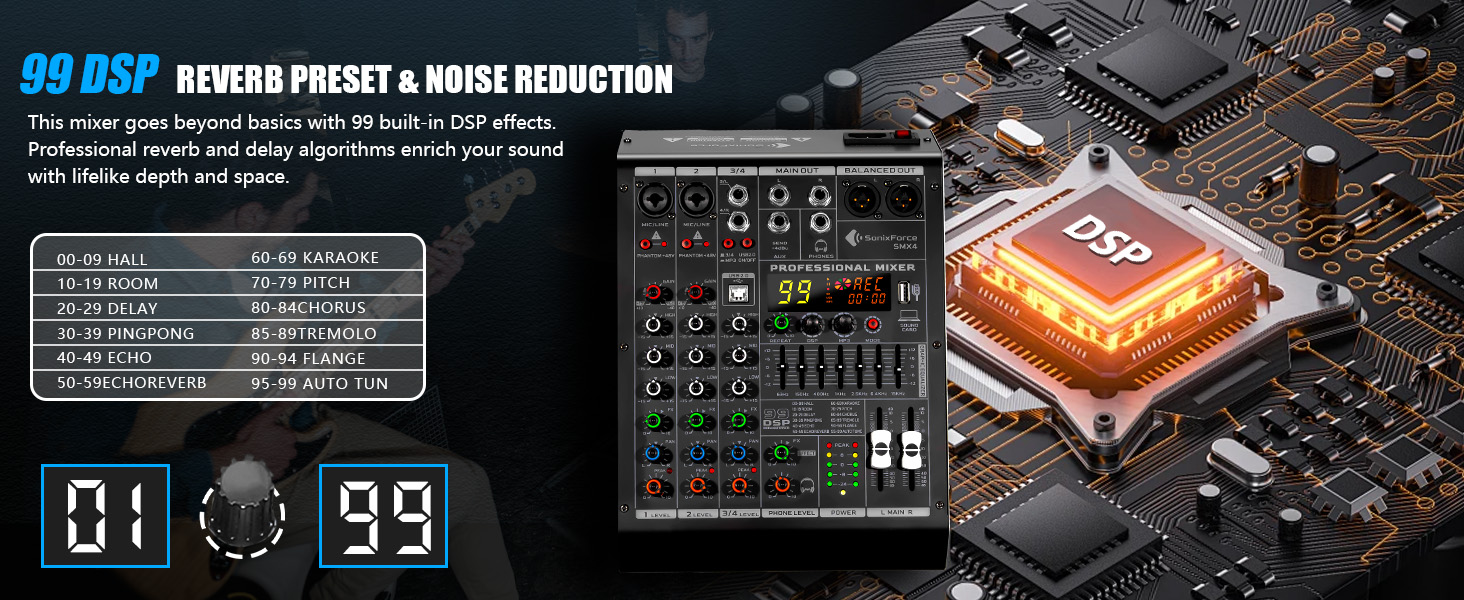 music mixer audio mixer for pc sound board for streaming sound mixer board