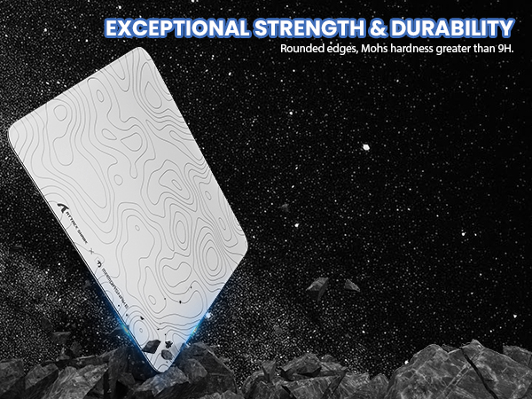 ATTACK SHARK CM05 Large Glass Gaming Mouse Pad - 450x400mm Nano-Textured Glass for Precision Speed