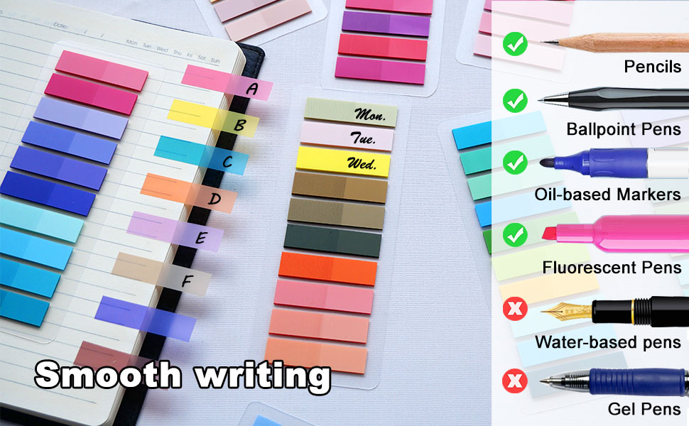 annotation sticky notes bookmark tabs stick tabs book highlighter strips book tabs aesthetic