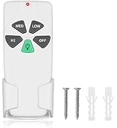FAN-53T Ceiling Fan Remote Control, Replacement for Hunter, Hampton Bay, Harbor Breeze, Kichler, ...