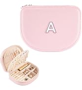 ProCase Personalized Travel Jewelry Case Organizer with Initial, Stocking Stuffers Monogrammed Sm...