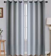grey curtains