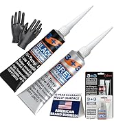 RTV Silicone Gasket Maker - High Temp 590°F Oil Resistant, Black - Professional Formula for Engin...