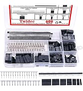 Twidec/600PCS 2.54mm 1/2/3/4/5/6/7 Pin Housing Connector With 2.54 Male and Female Dupont Termina...