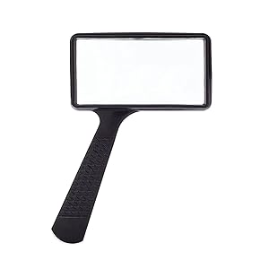 MAG0005 - Jumbo Rectangular Handheld Magnifying Glass (3X Magnification) – Scratch Resistant Glass