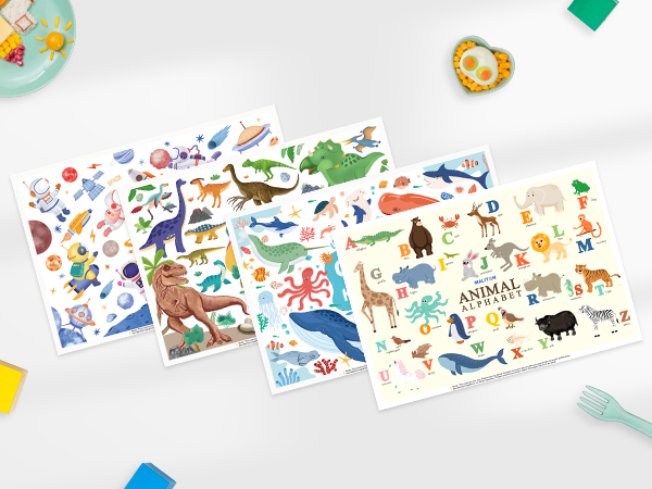 disposable placemats with 4 designs