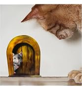 5PCS Mouse Hole in Wall Cute Sticker - Funny Hole in Wall 3D Prank Peel and Stick Sticker Decal -...