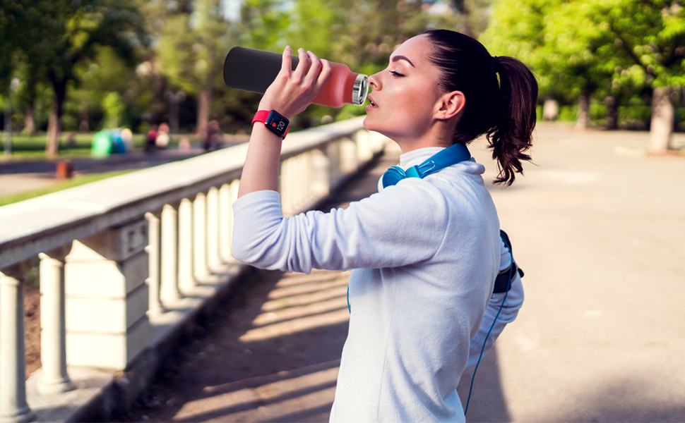 Insulated Water Bottles, Keeps Hot and Cold, 100% Leakproof Lids