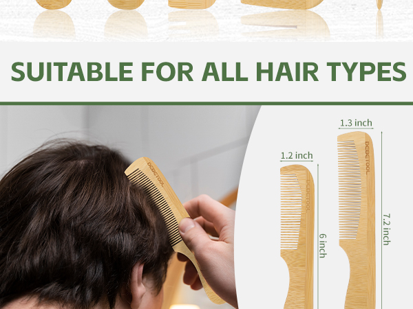 bamboo hair comb set