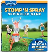Blue Marble Stomp 'N Spray Outdoor Sprinkler Game - Stomp & Splash Your Friends, Connects to Gard...