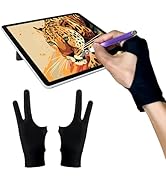 AmberVec Drawing Glove Right Left Hand, Palm Rejection Digital Art Glove for Tablet iPad, Sketchi...