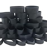 Tactical Rubber Bands Size #92 (2 1/2'' x 3/4''), 50 Pcs Black Thick Wide Small Strong Heavy Duty...