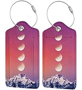2 Pack Luggage Tag for Suitacase, Cute Unique Leather Suitcase Tags Identifiers with Privacy Name...