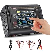 Dual Channel RC Lipo Battery Charger with Touchscreen LCD – 200W AC/400W DC, 12A×2 Fast Charging,...