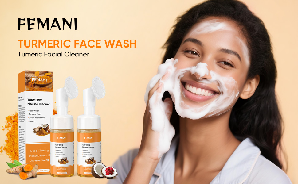 turmeric foaming facial cleanser