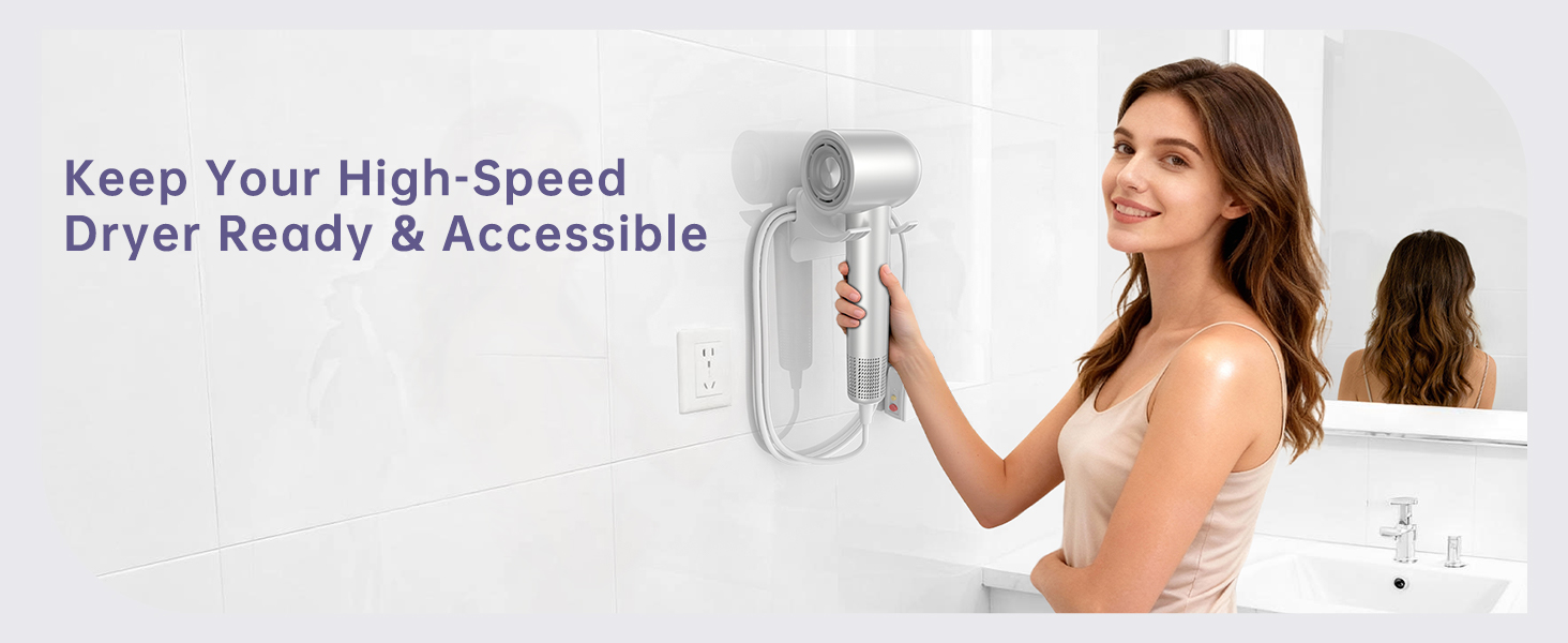 hair dryer holder wall mounted