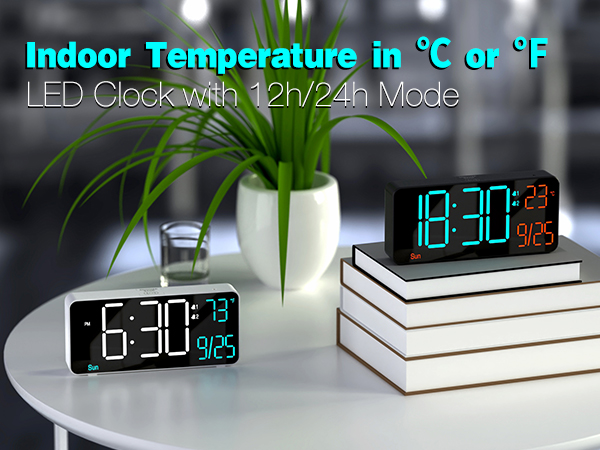 6.7in digital clock