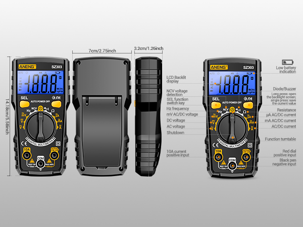 Handheld multimeter