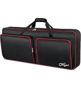 SNIGJAT 49 Key Keyboard Case Soft, Piano Bag with Padded Pockets for Instrument Parts and Accesso...