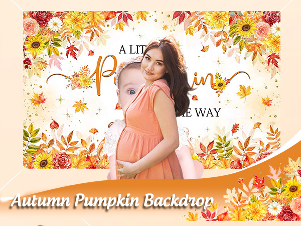 little pumpkin baby shower backdrop