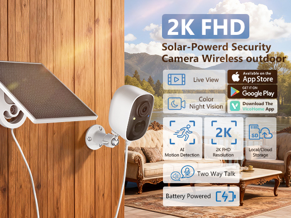 Solar powered security camera