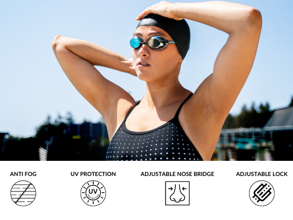 Swim mirrored goggle