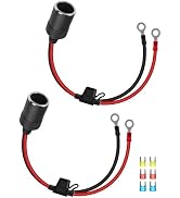 YANBORONSN 12V-24V Cigarette Lighter Socket Car Power Cord,Car Cigarette Lighter Female to Ring E...