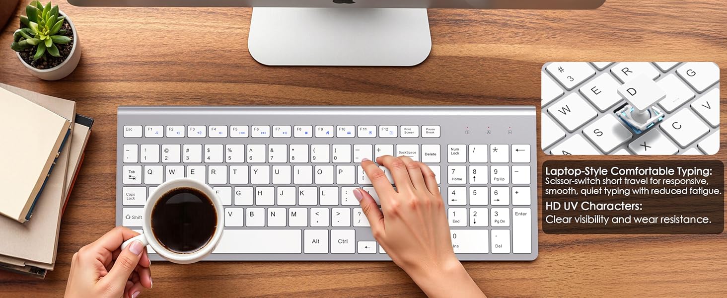 wireless keyboard white