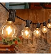 Ollny 50FT Outdoor String Lights, Waterproof Connectable Shatterproof Outside Light with 25 Ediso...