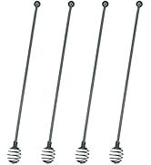 Coffee Stir Sticks,BURLIHOME Specialty Spoons Stainless Steel Spherical Mixing Spoon Solid/Hollow...