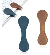 flewfun 2 Pcs Magnetic Bookmarks, Personalized Bookmarks, Vintage Faux Leather Book Mark, Double-...