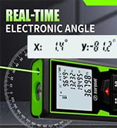 Green Laser Distance Meter 393.7ft – USB Rechargeable Digital Laser Measure with Angle Sensor, Ba...