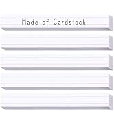 Chell White Sentence Strips Cardstock 3” x 24”, Thick Ruled Word Writing Paper for Teacher Suppli...