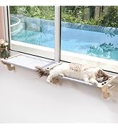 Zakkart 2PC Easy Seat Cat Perch for Window Sill - Hammock Design w/Pine Wood & Robust Metal Frame...