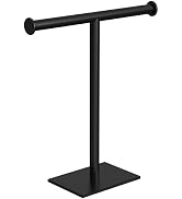 MIROAMZ Hand Towel Holder for Bathroom, T-Shape Freestanding CountertopTowel Rack, SUS304 Stainle...