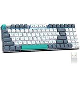 Wireless Mechanical Keyboard,Triple-Mode 2.4G/USB-C/Bluetooth Gaming Keyboard with RGB Backlit,Ef...