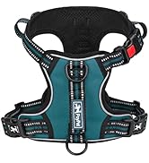 PoyPet No Pull Dog Harness, No Choke Front Clip Reflective Dog Vest with Soft Padded Vertical Han...
