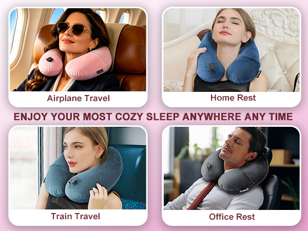 inflatable neck pillow for travel,blow up travel pillows for airplanes